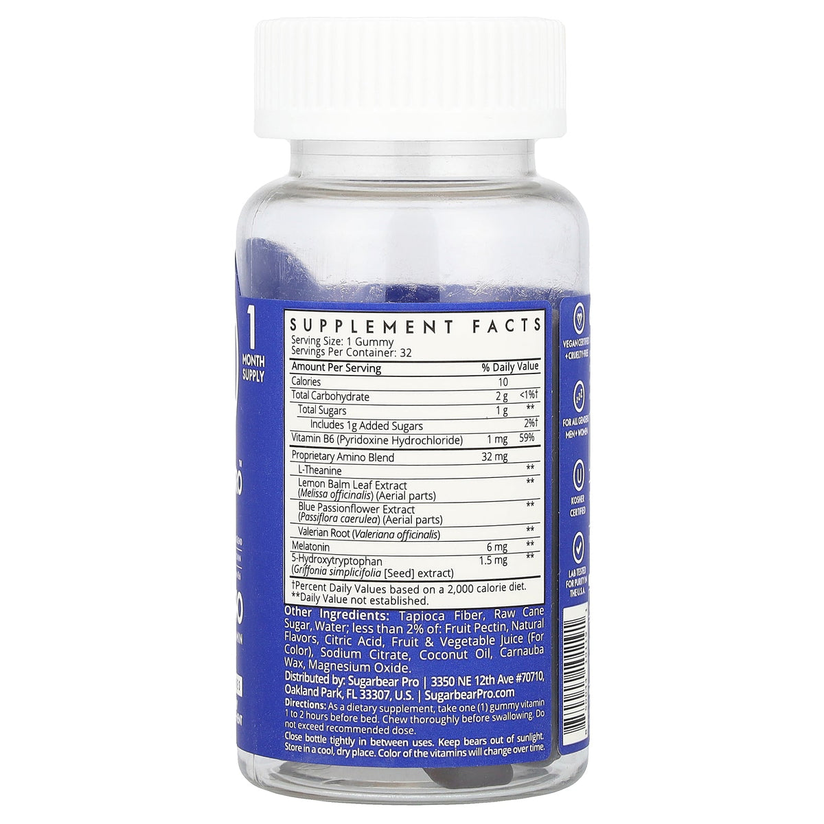 SugarbearPro, Sleep 5-HTP Amino Gummies, 32 Gummies