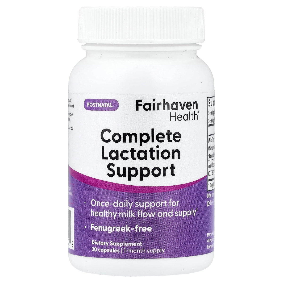 Fairhaven Health, Complete Lactation Support, 30 Capsules