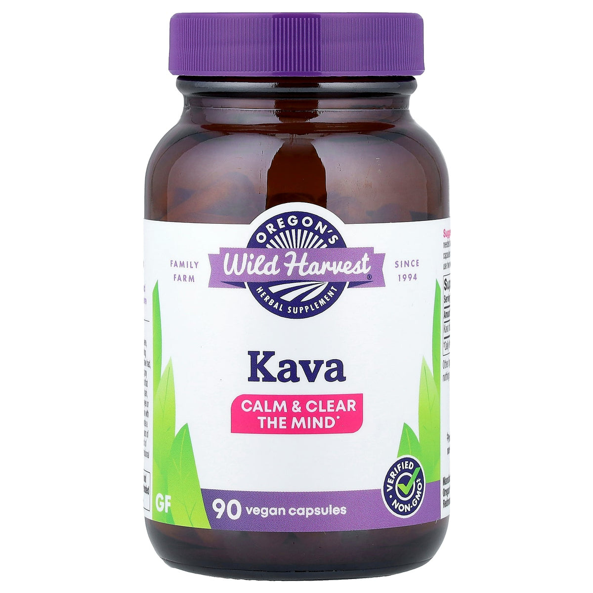 Oregon's Wild Harvest, Kava, 90 Vegan Capsules (400 mg per Capsule)