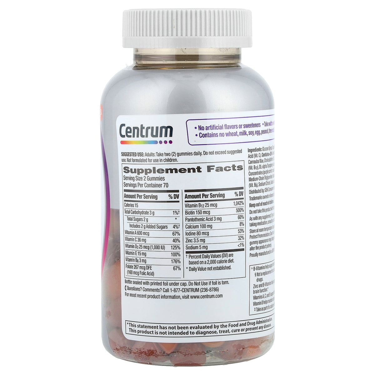 Centrum, Women 50+ Multigummies, Assorted Natural Fruit, 140 Gummies