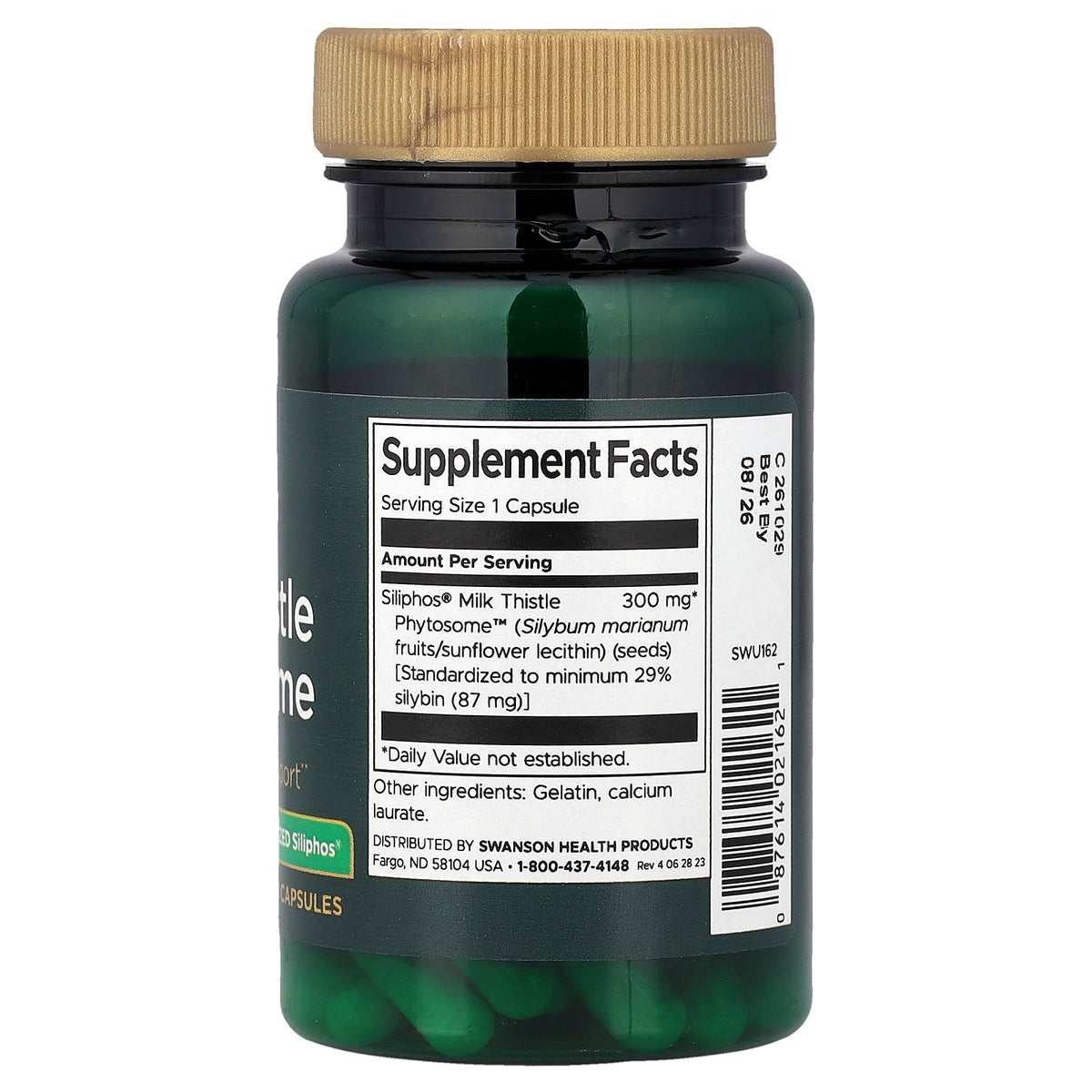 Swanson Vitamins, Milk Thistle Phytosome, 300 mg , 60 Capsules