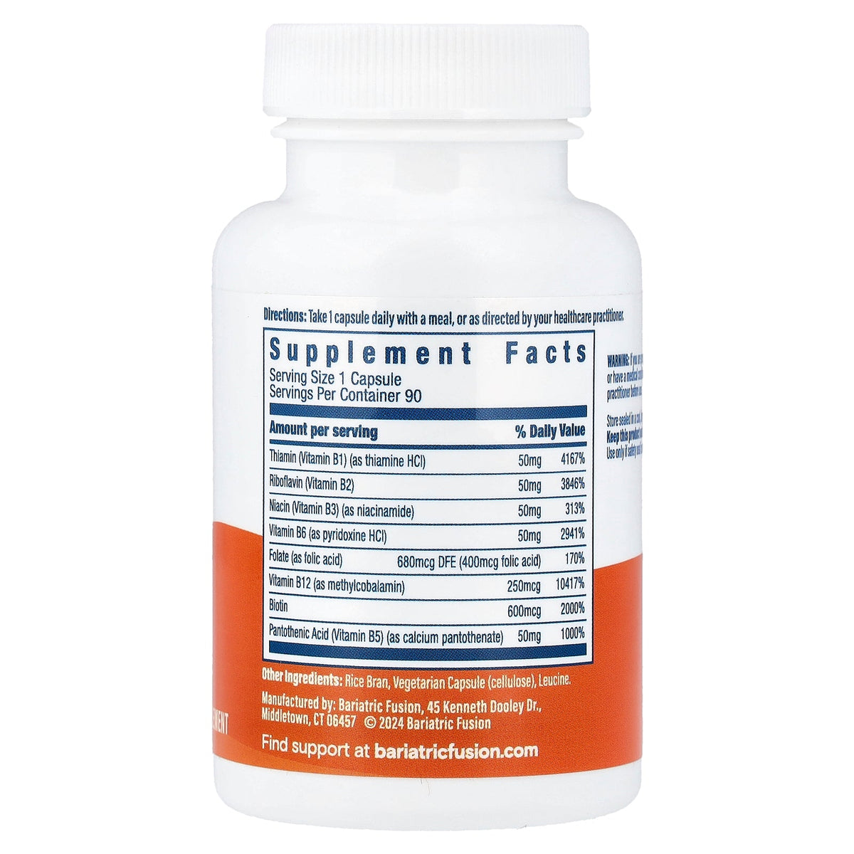 Bariatric Fusion, Vitamin B-50 Complex, 90 Capsules