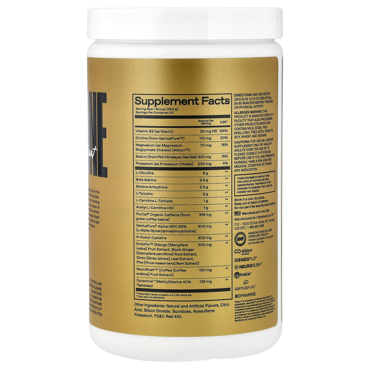 ONE OF ONE, Loaded Pre-Workout, Snowcone, 18.88 oz (535 g)