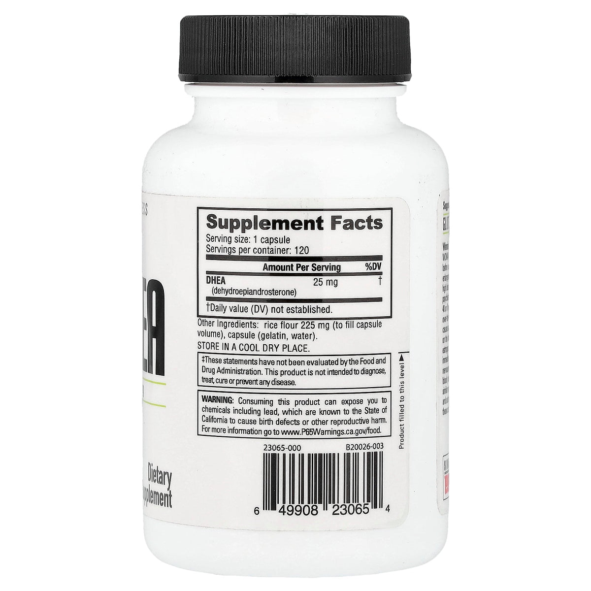 NutraBio, DHEA, 25 mg, 120 Capsules