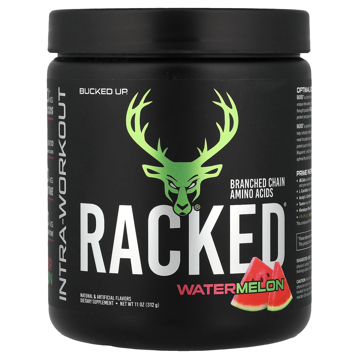 Bucked Up, Racked® BCAA, Watermelon, 11 oz (312 g)