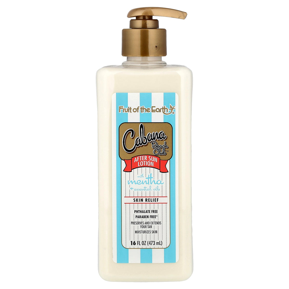 Fruit of the Earth, Cabana Beach Club™, After Sun Lotion with Mentha + Essential Oils, 16 fl oz (473 ml)