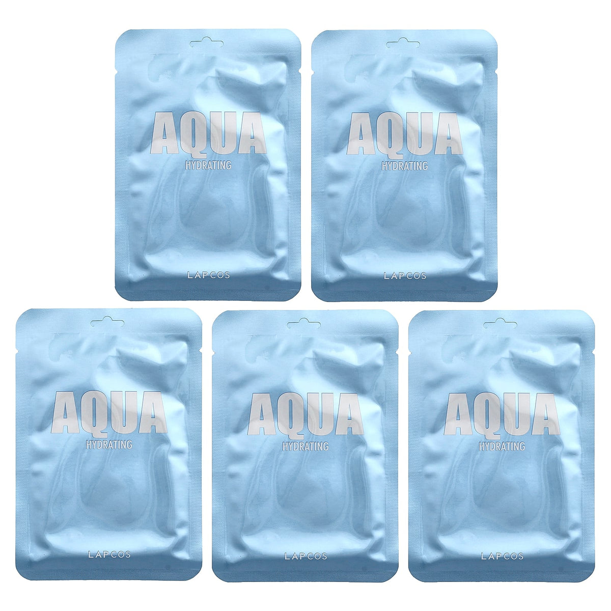Lapcos, Hydrating Beauty Sheet Mask Set, Aqua, 5 Sheets, 1.01 fl oz (30 ml) Each