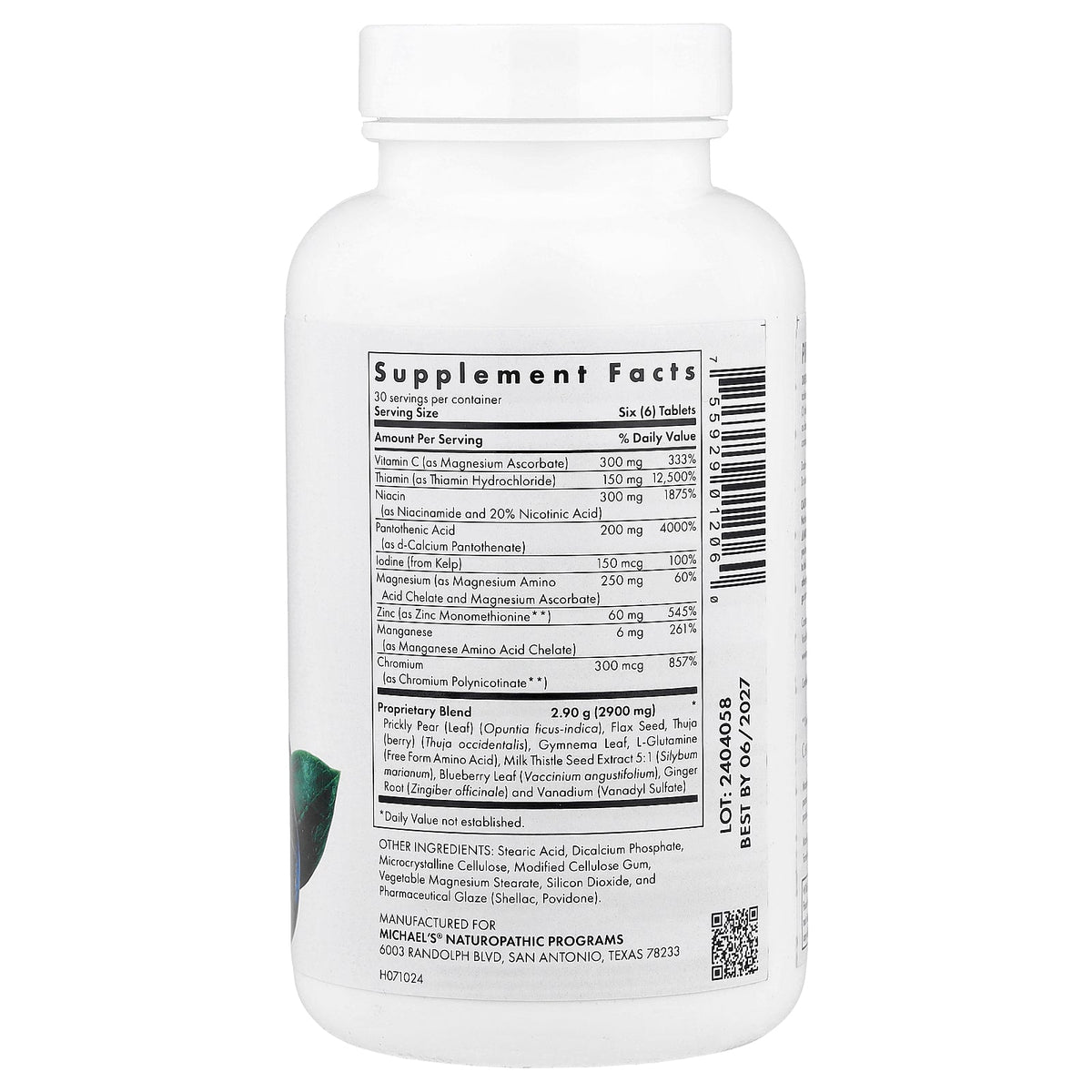 Michael's Health, Sugar Metabolism Factors™, 180 Vegetarian Tablets