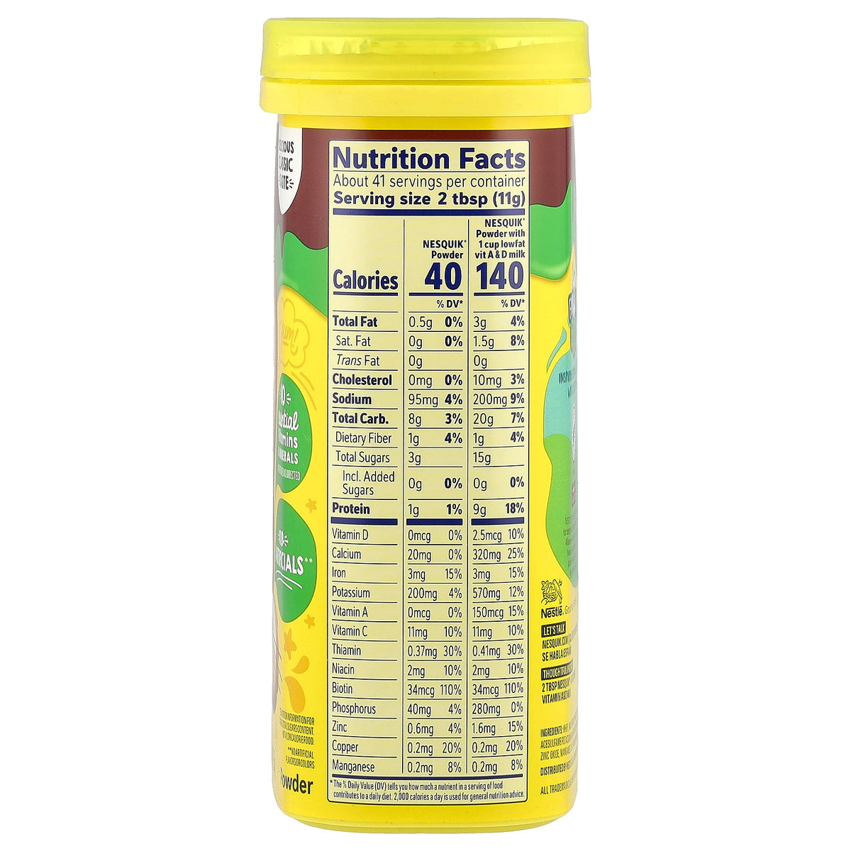 Nesquik, Nestle® Powder, Chocolate, No Sugar Added, 16 oz (453.5 g)
