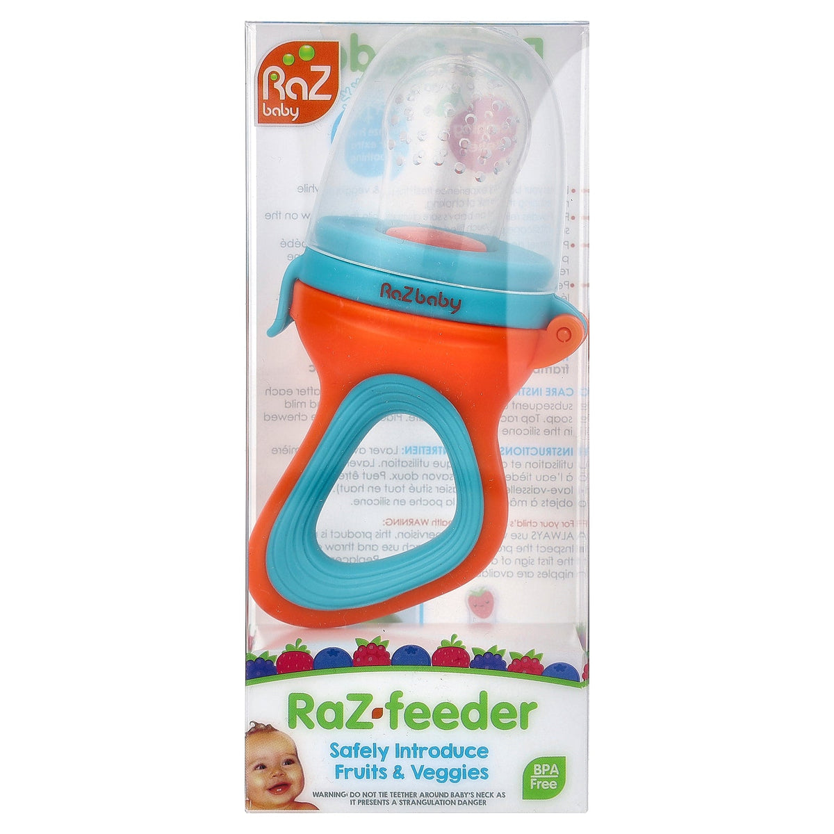 RaZbaby, Raz-Feeder, 6m+, Red & Blue, 1 Feeder