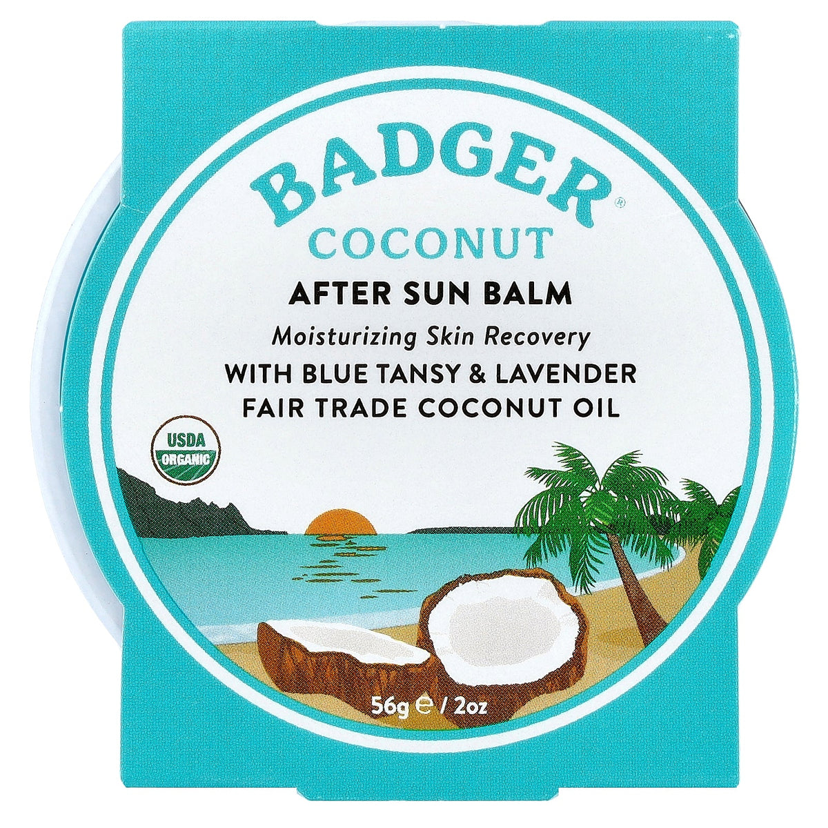 Badger, Coconut After Sun Balm, 2 oz (56 g)