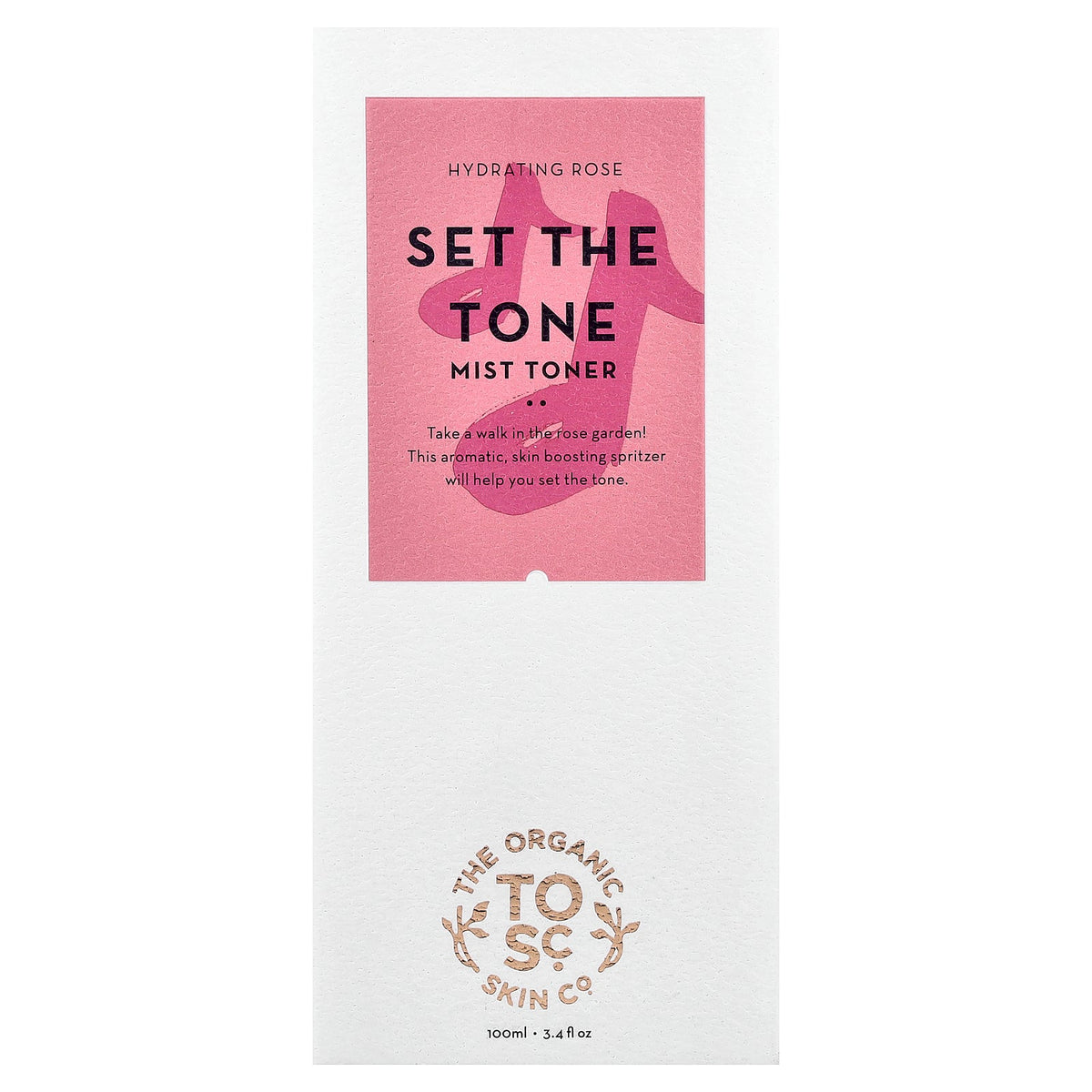 The Organic Skin Co., Set The Tone Mist Toner, For All Skin Types, Hydrating Rose, 3.4 fl oz (100 ml)