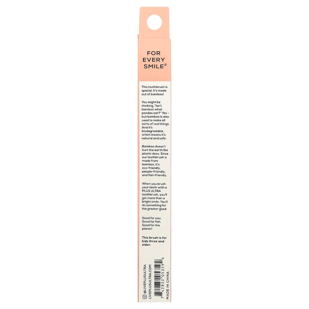 Plus Ultra, Bamboo Toothbrush, Cavity Crusher, Child, Soft, 1 Toothbrush