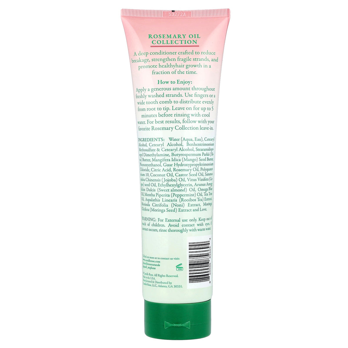 Camille Rose, 5 Minute Strengthening Hair Mask, Rosemary Oil, 8.5 fl oz (251 ml)