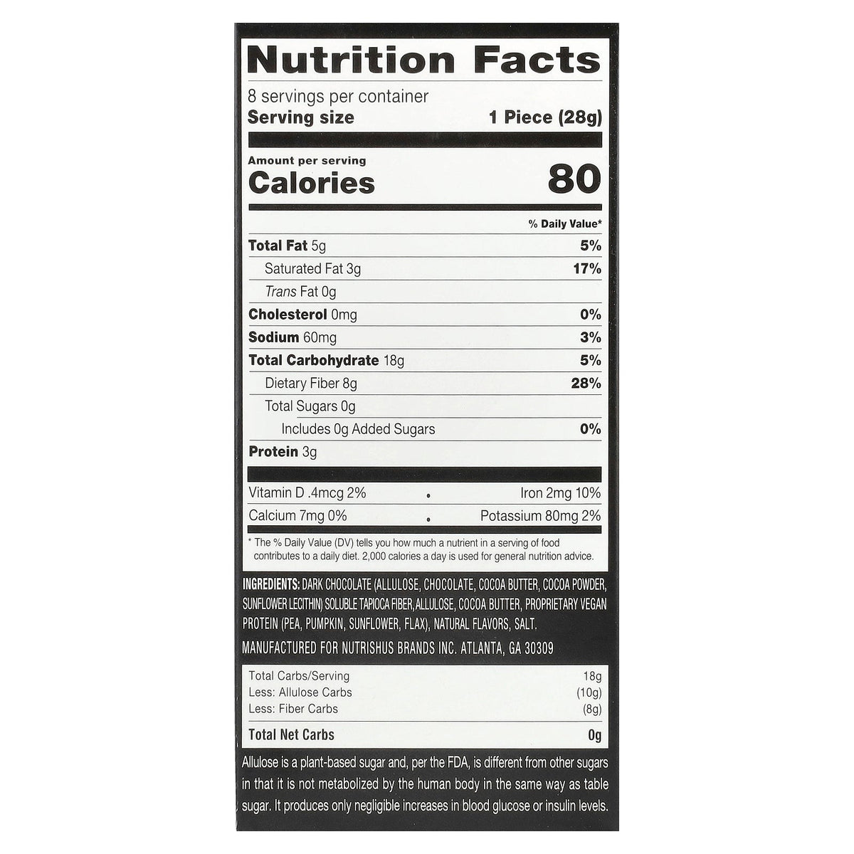 RxSugar, Swealthy Snax™, Snack Bars, Caramel, 8 Packs, 1 oz (28 g) Each