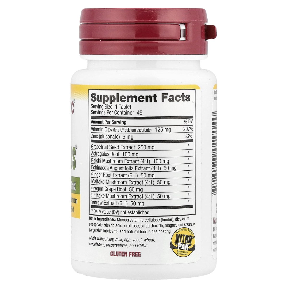 NutriBiotic, DefensePlus®, Maximum Strength, 45 Vegan Tablets