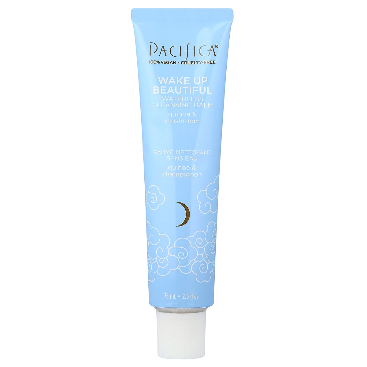 Pacifica, Wake Up Beautiful, Waterless Cleansing Balm, Quinoa & Mushroom, 2.5 fl oz (75 ml)