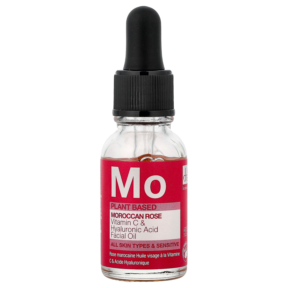 Dr. Botanicals, Moroccan Rose Vitamin C & Hyaluronic Acid Facial Oil, All Skin Types & Sensitive, 0.51 fl oz (15 ml)
