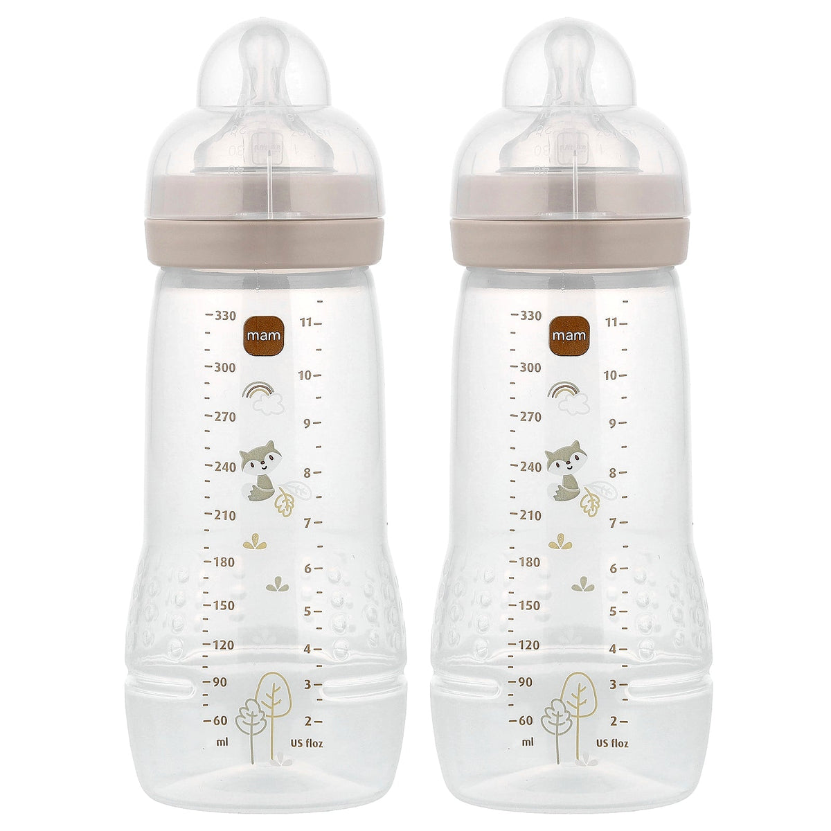 MAM, Easy Active™, Baby Bottle, 4+ Months, 2 Bottles, 11 oz (330 ml) Each