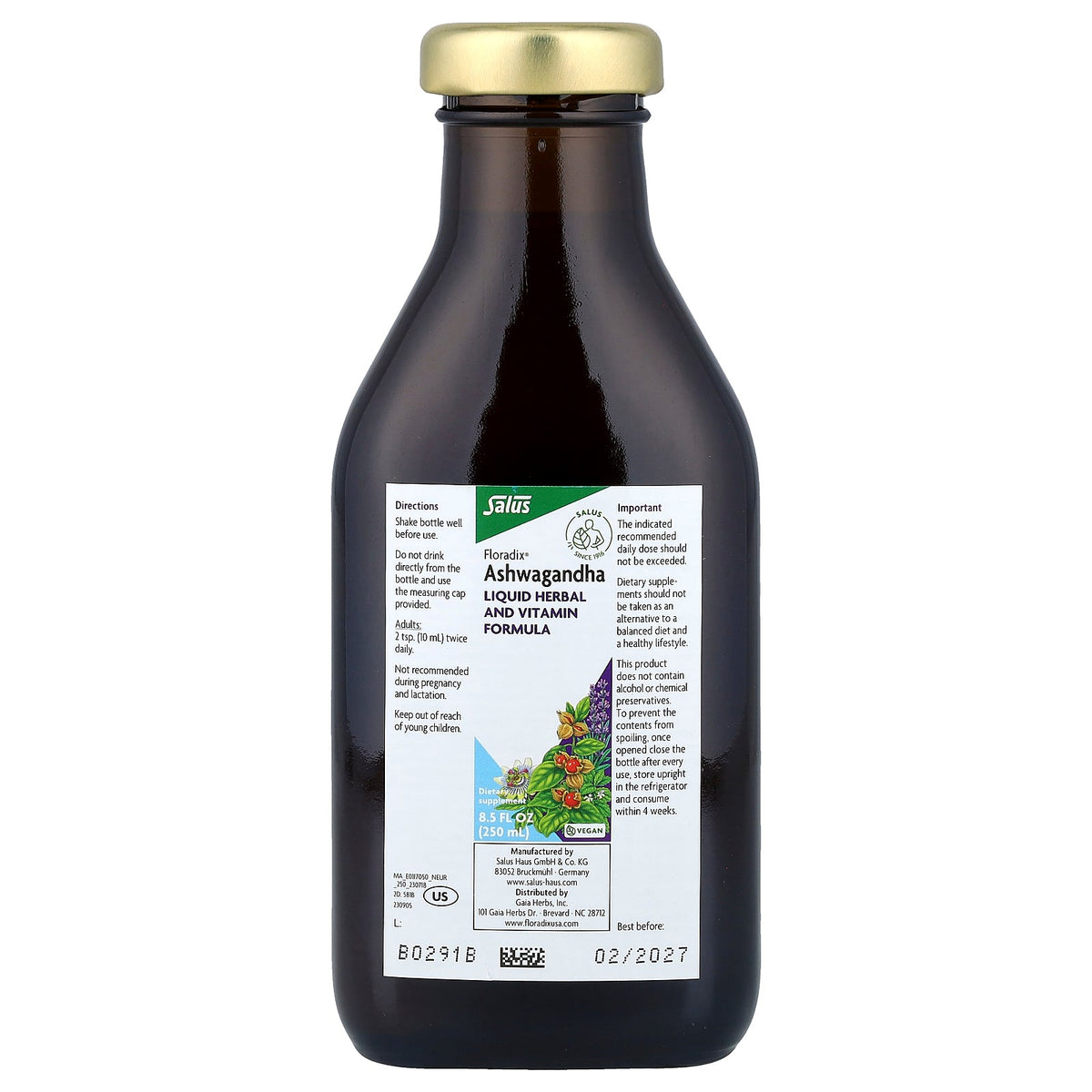 Floradix®, Ashwagandha, 8.5 fl oz (250 ml)