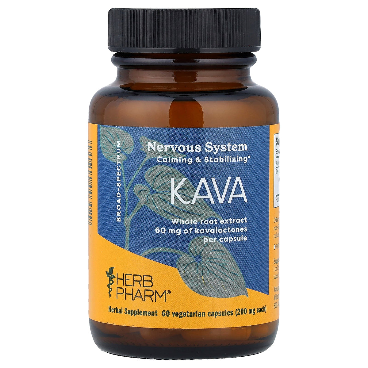 Herb Pharm, Kava, 60 Vegetarian Capsules (200 mg per Capsule)