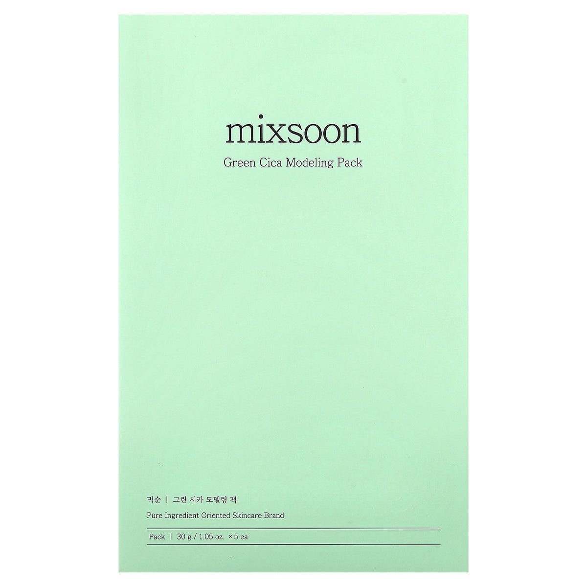 Mixsoon, Green Cica Modeling Pack, 5 Packs, 1.05 oz (30 g) each