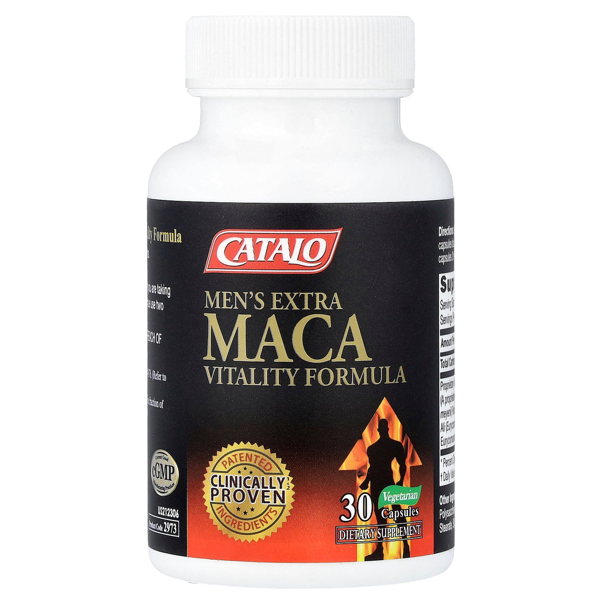 CATALO, Men's Extra Maca Vitality Formula, 30 Vegetarian Capsules
