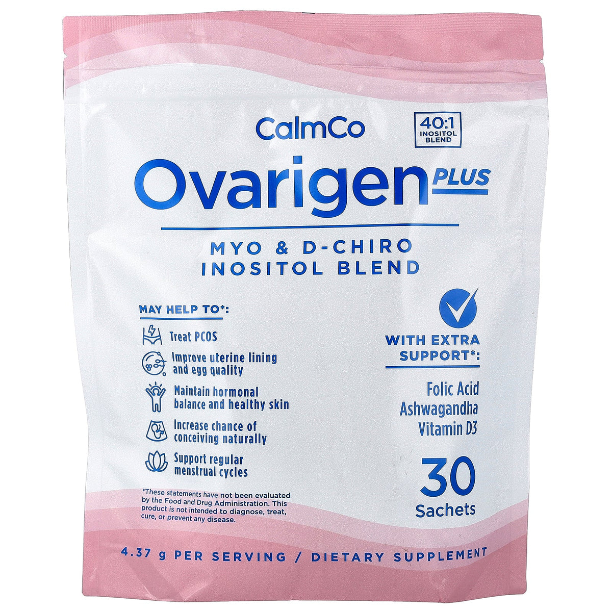 Colic Calm, Ovarigen Plus Myo & D-Chiro Inositol Blend, 30 Sachets