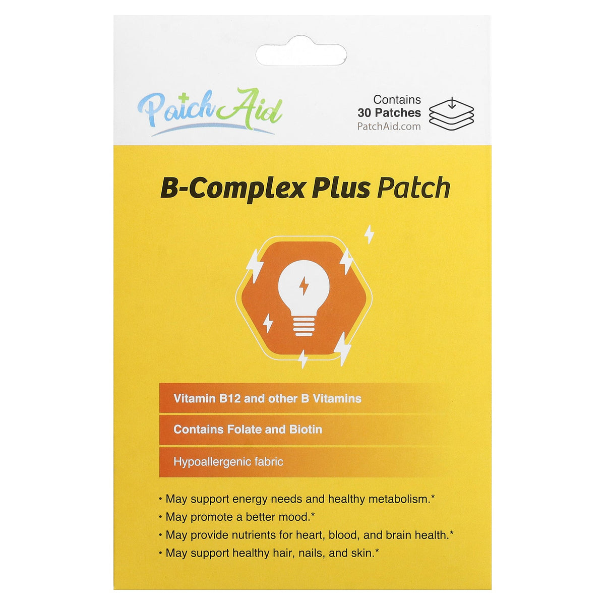PatchAid, B-Complex Plus Patch, 30 Patches