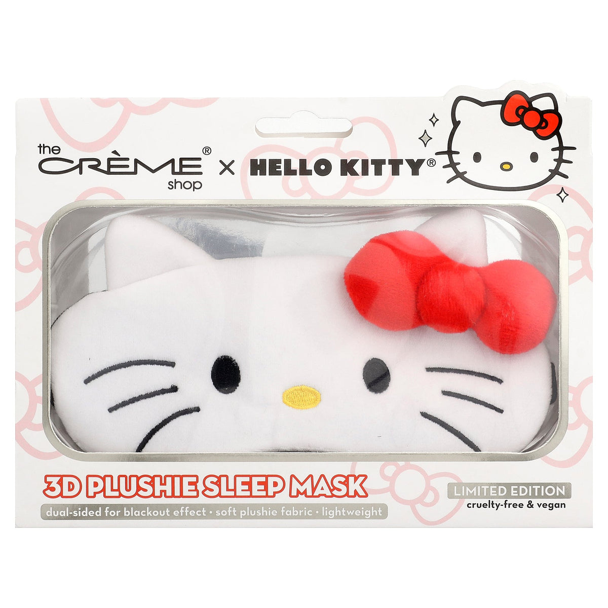 The Creme Shop, Hello Kitty®, 3D Plushie Sleep Eye Mask, 1 Count