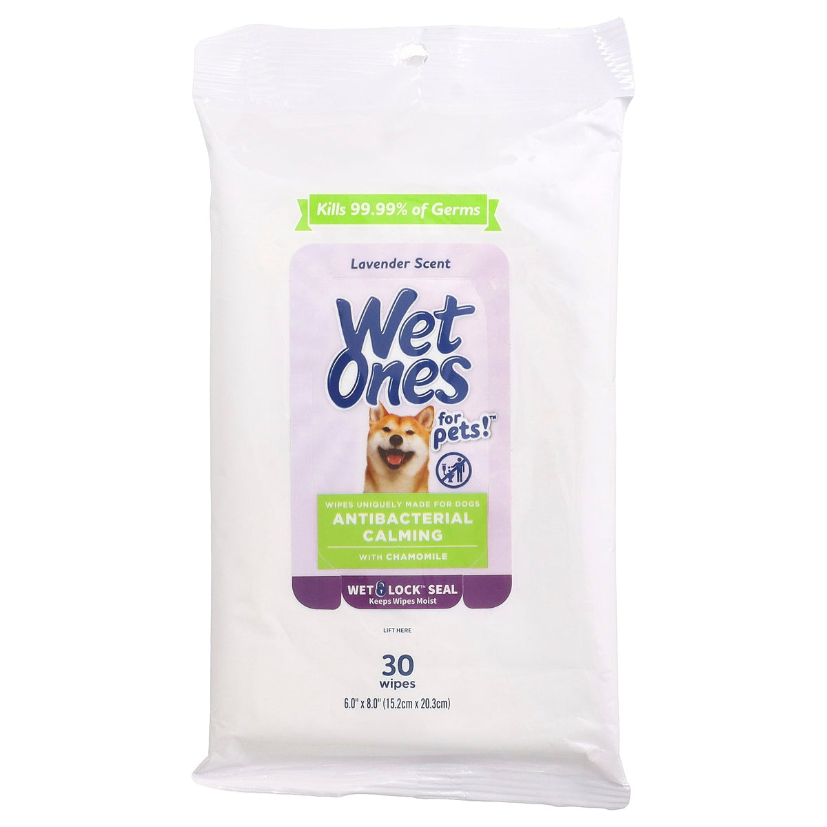 Wet Ones, For Pets™ Antibacterial Calming Wipes, For Dogs, Lavender, 30 Wipes