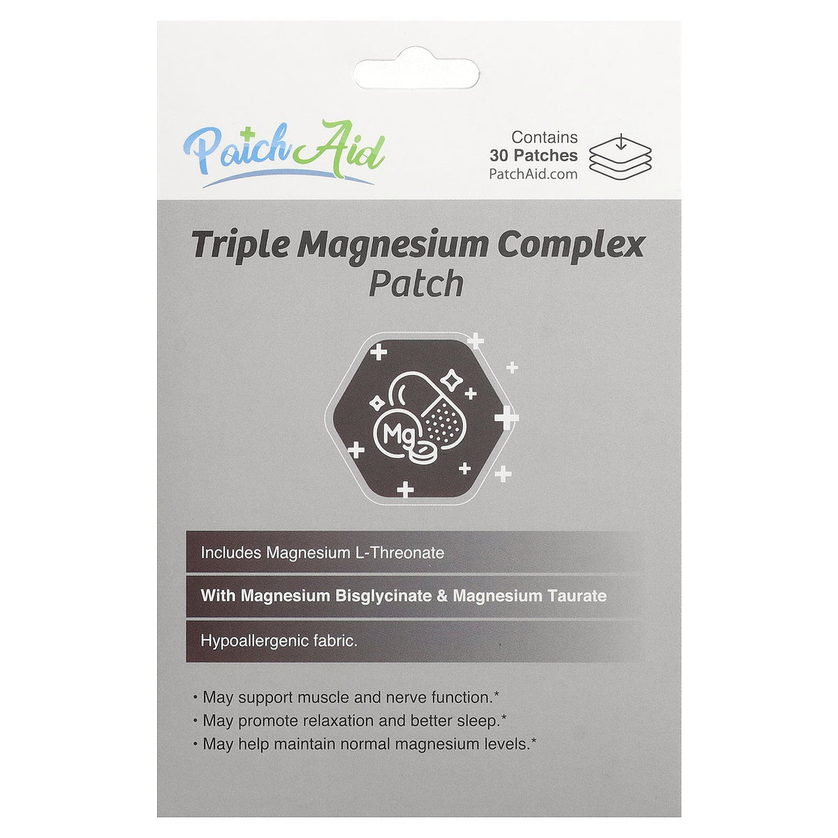PatchAid, Triple Magnesium Complex Patch, 30 Patches