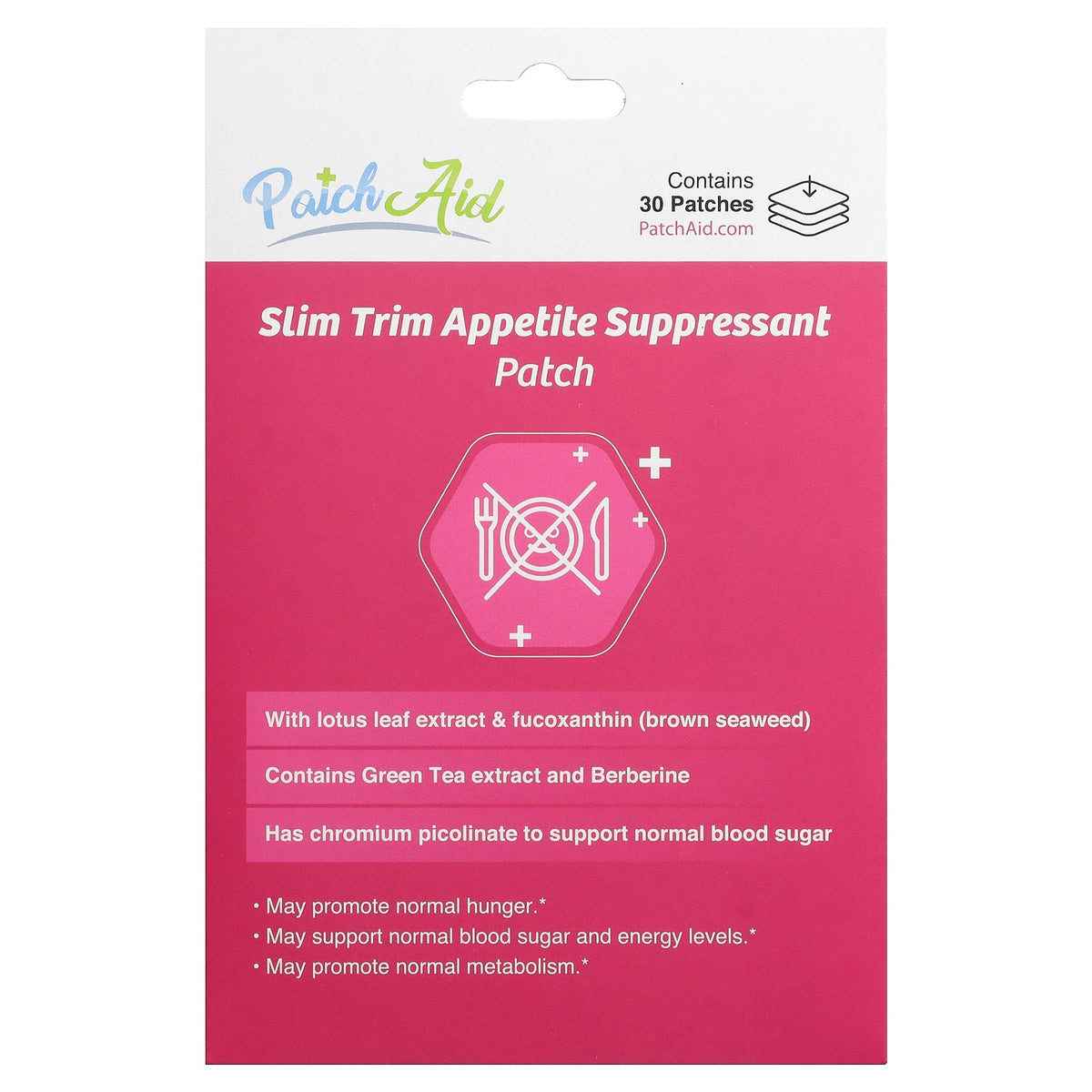 PatchAid, Slim Trim Appetite Suppressant Patch, 30 Patches