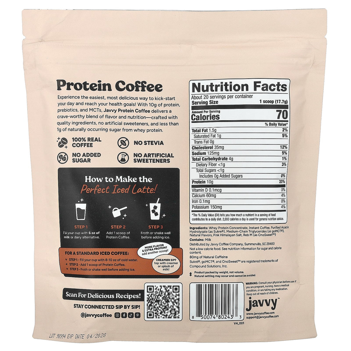 Javvy Coffee, Protein Coffee, Mocha, 12.5 oz (354 g)
