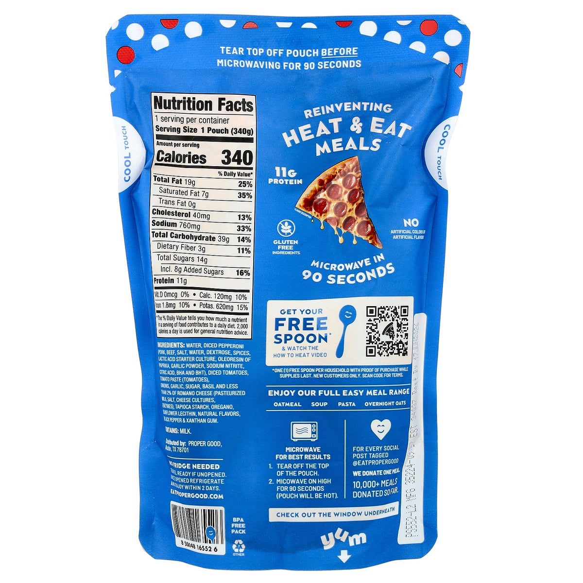 Proper Good, Ready to Heat & Eat, Pizza Soup, Pepperoni, Tomato & Cheese, 12 oz (340g)
