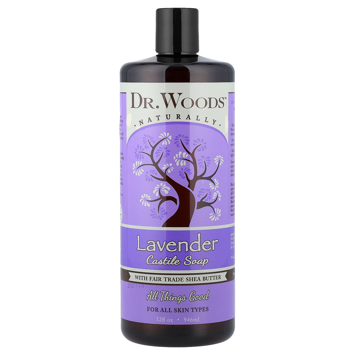 Dr. Woods, Castile Soap with Fair Trade Shea Butter, For All Skin Types, Lavender, 32 fl oz (946 ml)