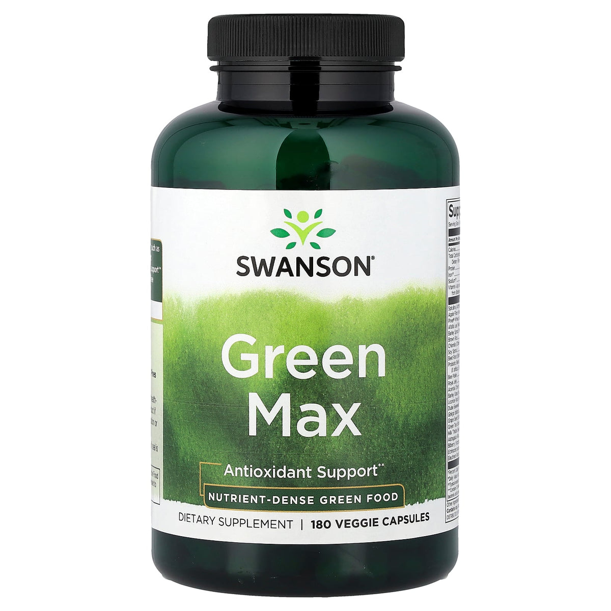 Swanson Vitamins, Green Max, 180 Veggie Capsules