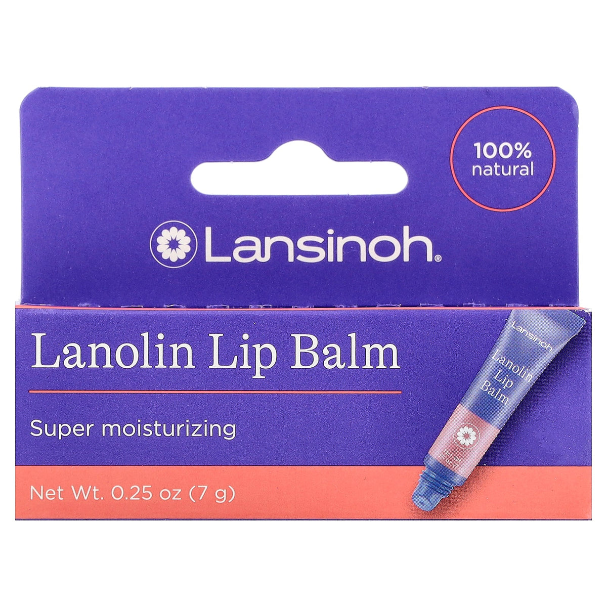 Lansinoh, Lanolin Lip Balm, 0.25 oz (7 g)
