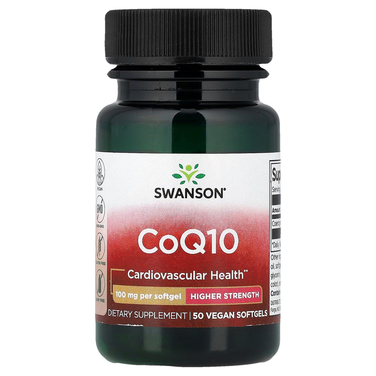 Swanson Vitamins, CoQ10, 100 mg, 50 Vegan Softgels