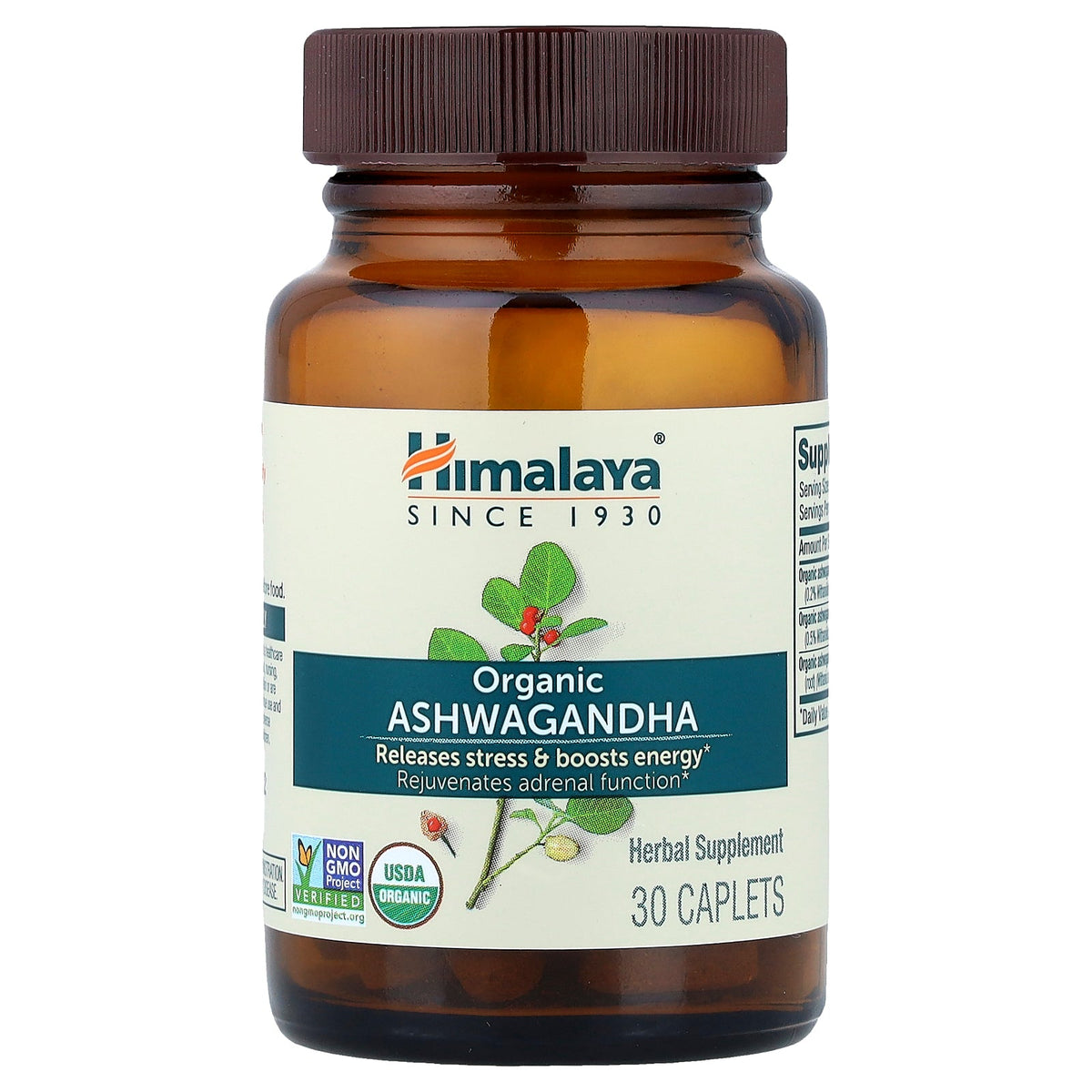 Himalaya, Organic Ashwagandha, 30 Caplets