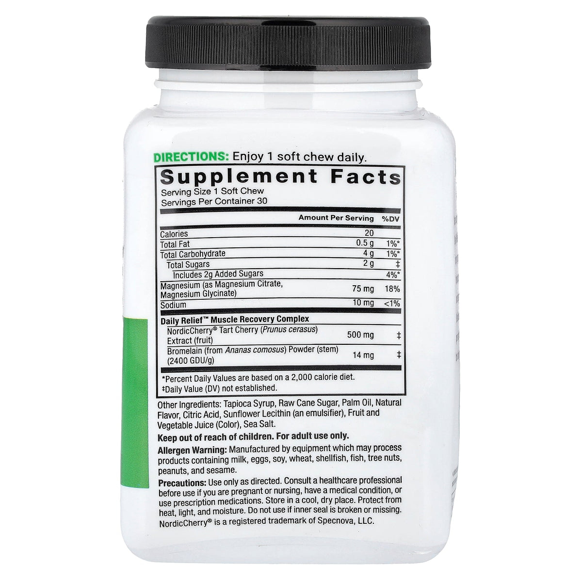 Force Factor, Daily Relief™, Muscle, Berry Cherry, 30 Soft Chews