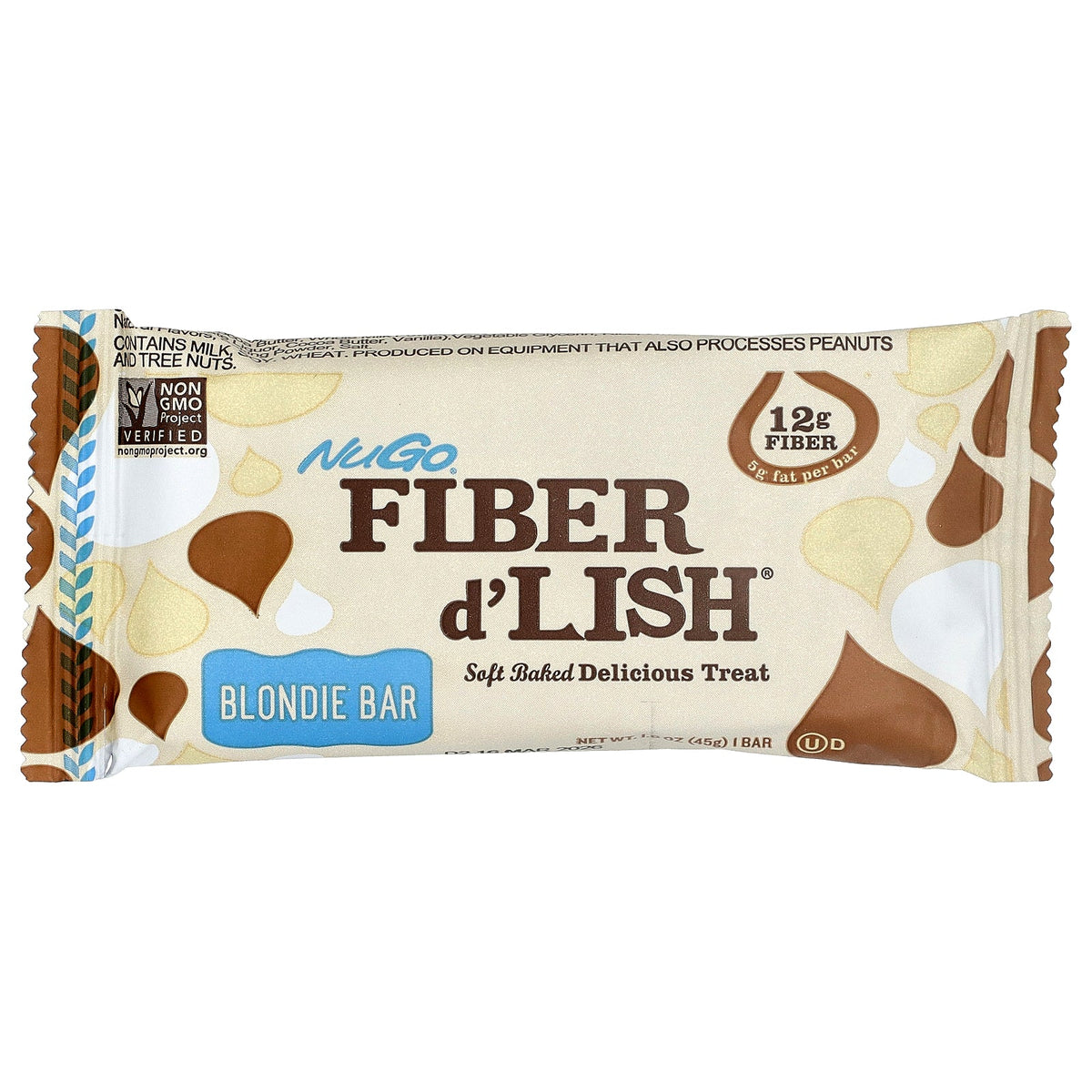 NuGo Nutrition, Fiber d'Lish®, Blondie Bar, 16 Bars, 1.6 oz (45 g) Each