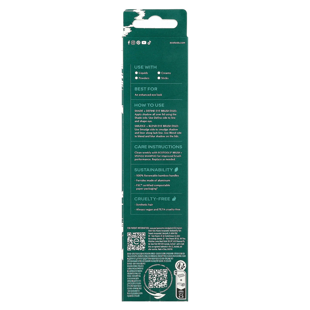 EcoTools, Enhancing Eye Brush Set, 2 Piece Set
