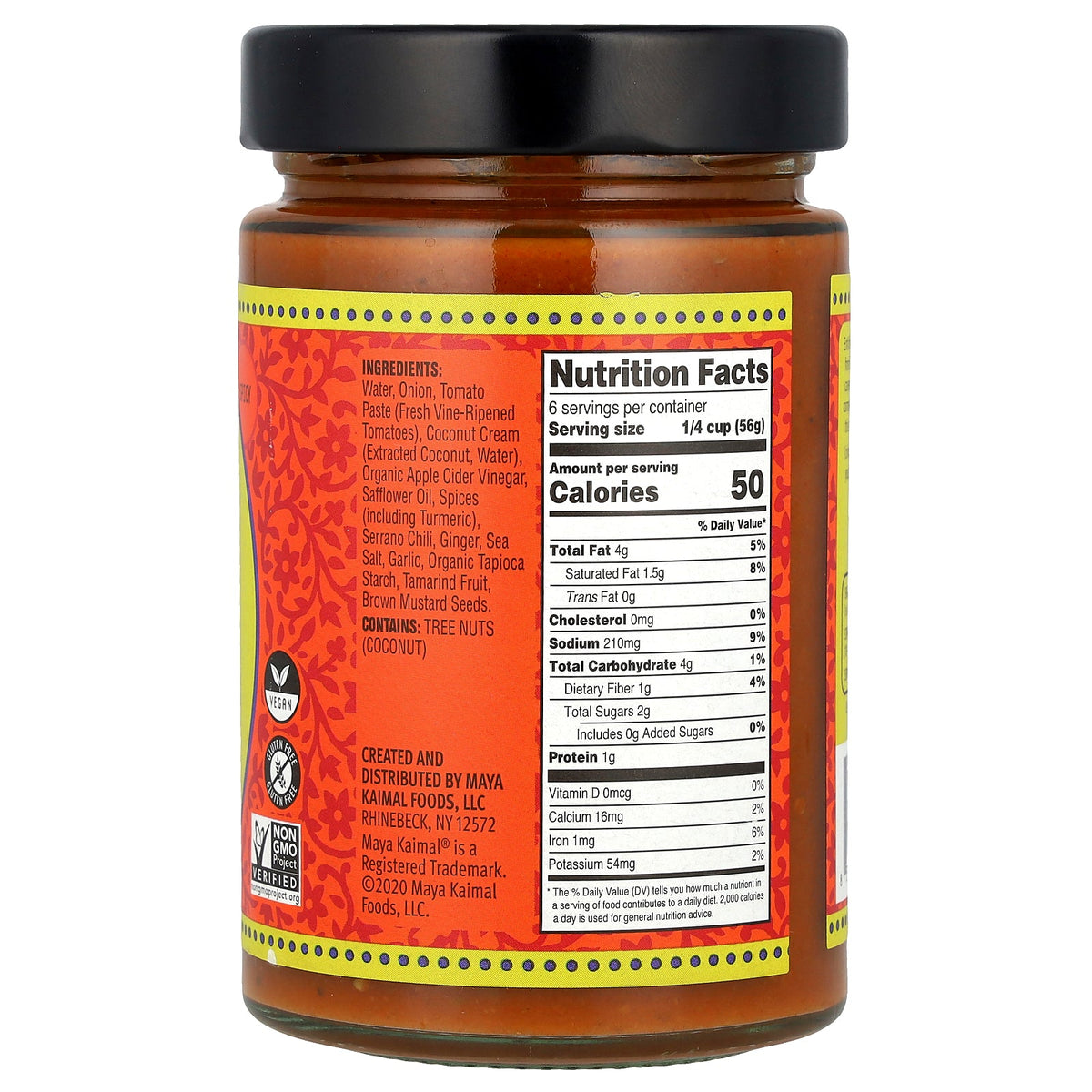 Maya Kaimal, Spicy Vindaloo, Indian Simmer Sauce, Spicy, Zesty Coconut & Chili, 12.5 oz (354 g)