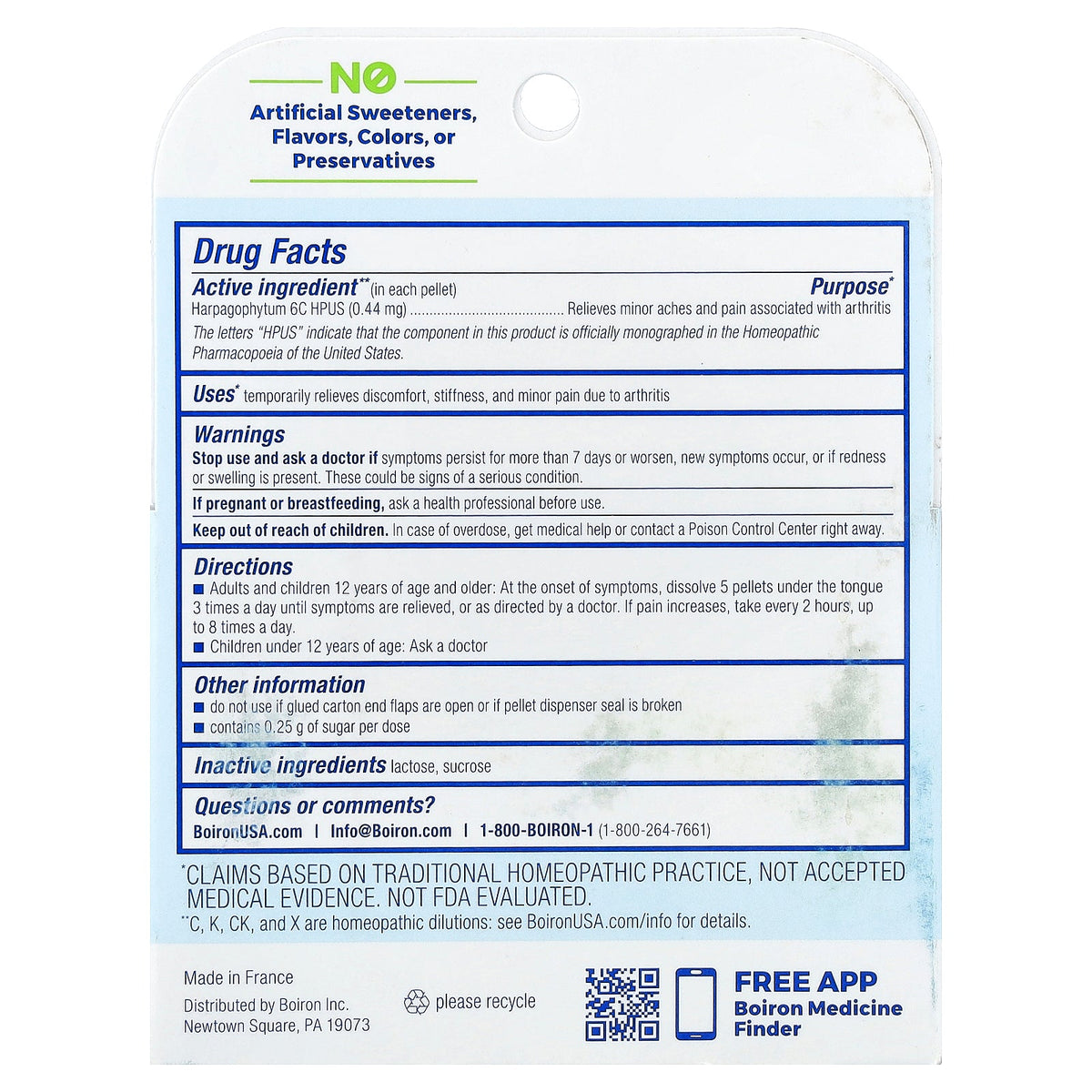 Boiron, Harpagophytum Meltaway Pellets, 3 Tubes, 80 Pellets Each