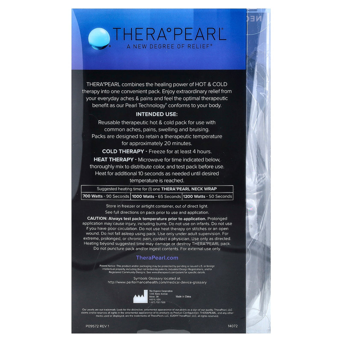 TheraPearl, Color Changing Hot + Cold Reusable Pack, Neck Wrap, 1 Wrap