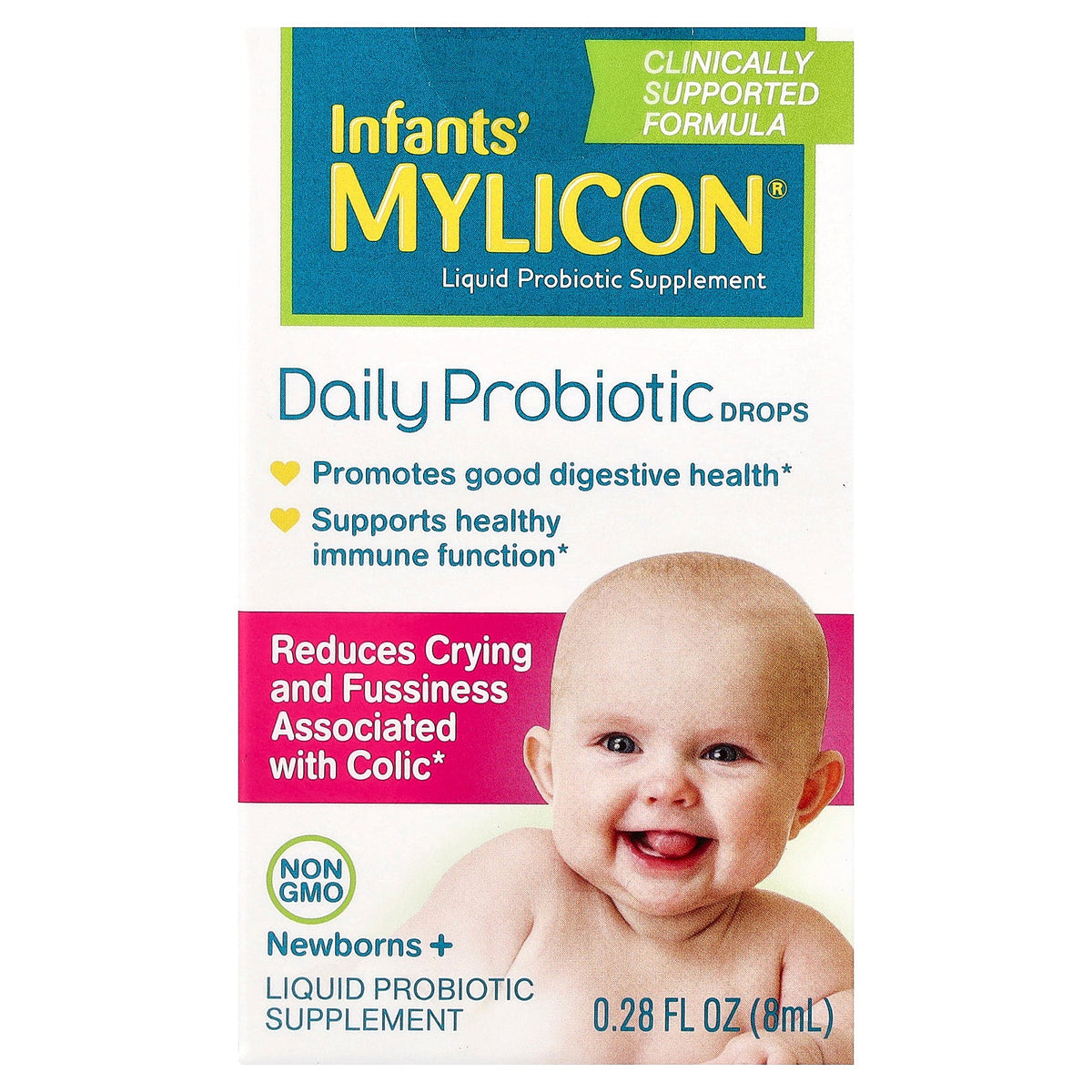 Mylicon, Infants, Daily Probiotic Drops, Newborns+, 0.28 fl oz (8 ml)