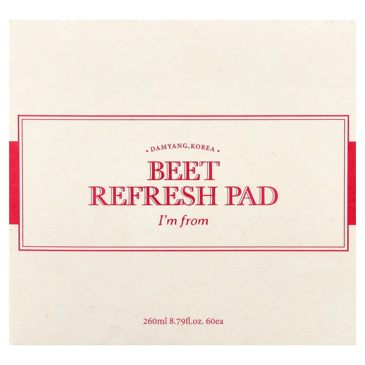 I'm From, Beet Refreshed Pad, 60 Pads, 8.79 fl oz (260 ml)
