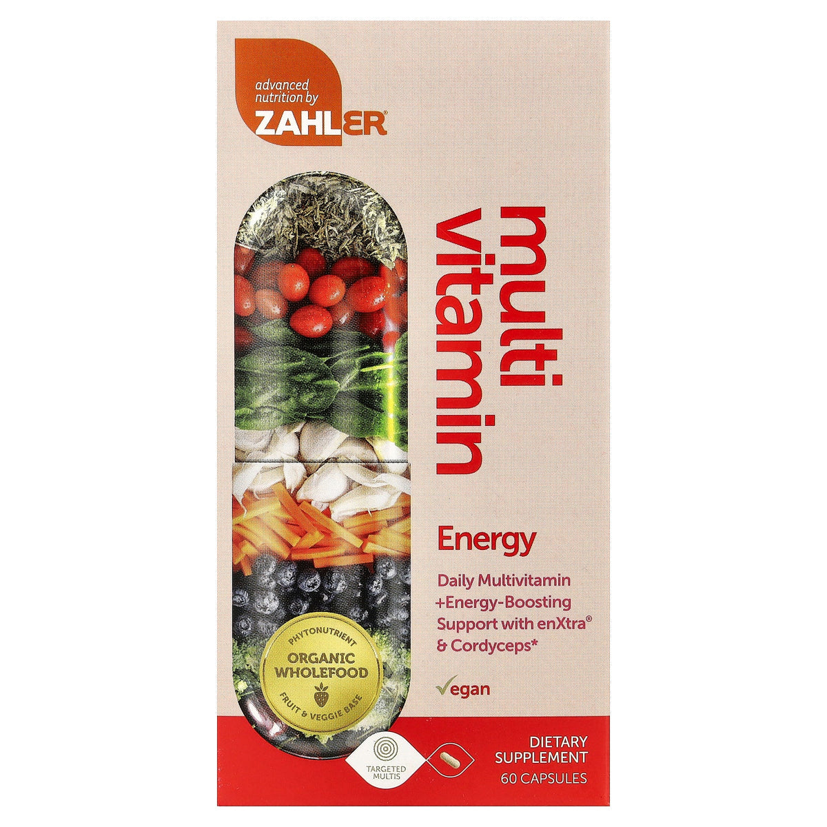 Zahler, Multivitamin, Energy, 60 Capsules