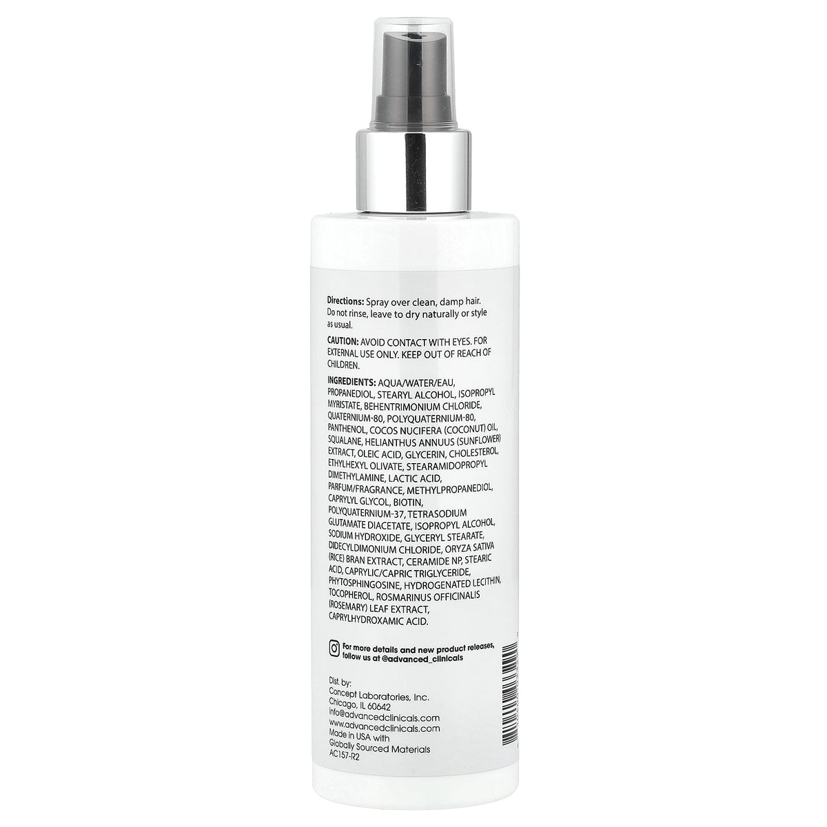 Advanced Clinicals, Biotin, Leave-In Conditioner , 8 fl oz (237 ml)